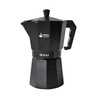 SOGO Caffettiera Moka Induzione 6 Tazze – Alluminio Nero, Base per Induzione, Gas, Elettrico e Vetroceramica