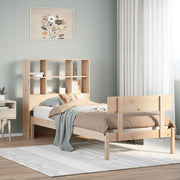 Letto Libreria senza Materasso 90x200 cm Legno Massello Pino 3321802