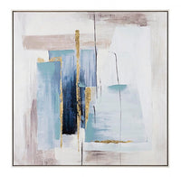 Dipinto Olio con Cornice Crown P2379-1 82.5x82.5 cm in Stampa su Tela