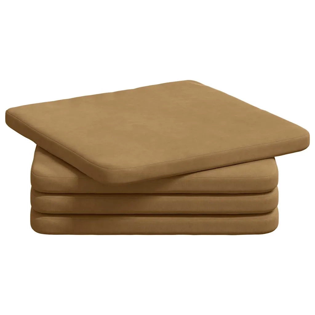 Cuscini per Seduta 4 pcs Marrone 40 x 40 x 3 cm Velluto