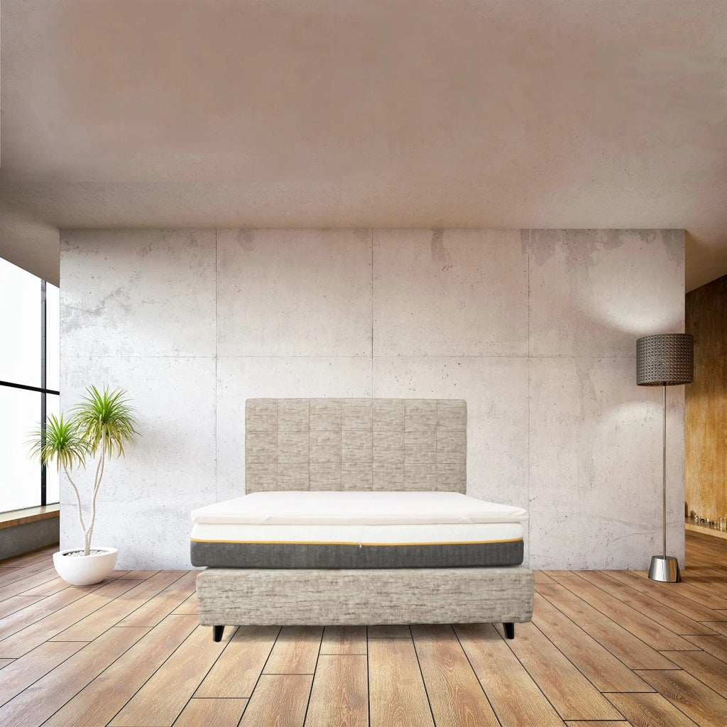 Topper memory Piazza e Mezzo 120x190, Correttore in Memory Foam per Materasso 5,5 cm - Fodera anallergica Traspirante con Angoli - Made in Italy, NEW LIFE