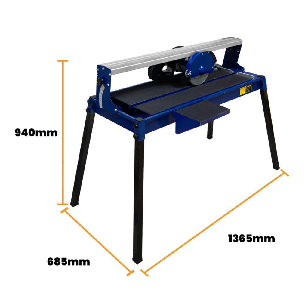 Tagliapiastrelle Profesionale ad Acqua Guida Laser Taglio Angolo 45° 800W 72 cm