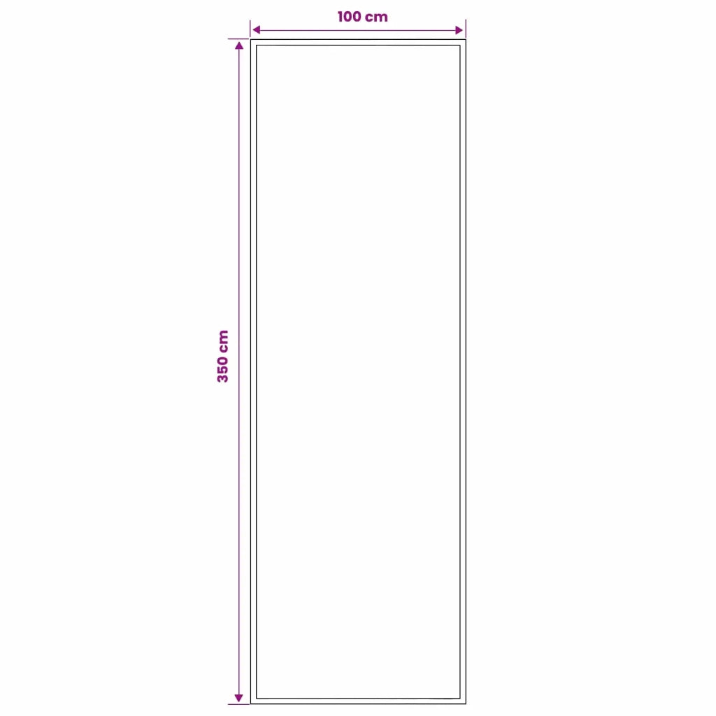 Tappeto Runner FLORNES Tessuto Grigio 100 x 350 cm PP 7 mm 42057545
