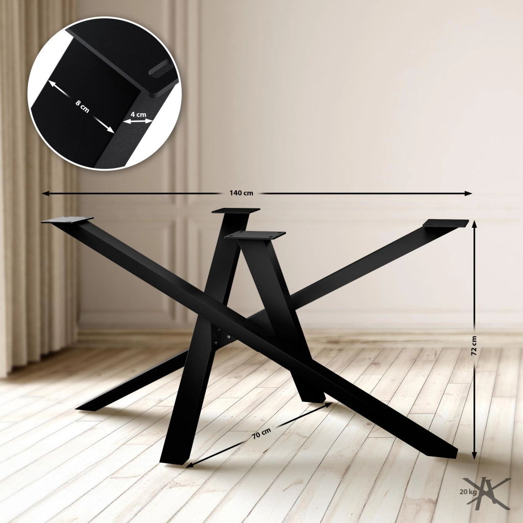 Gambe tavolo Finney 140x70x72 1