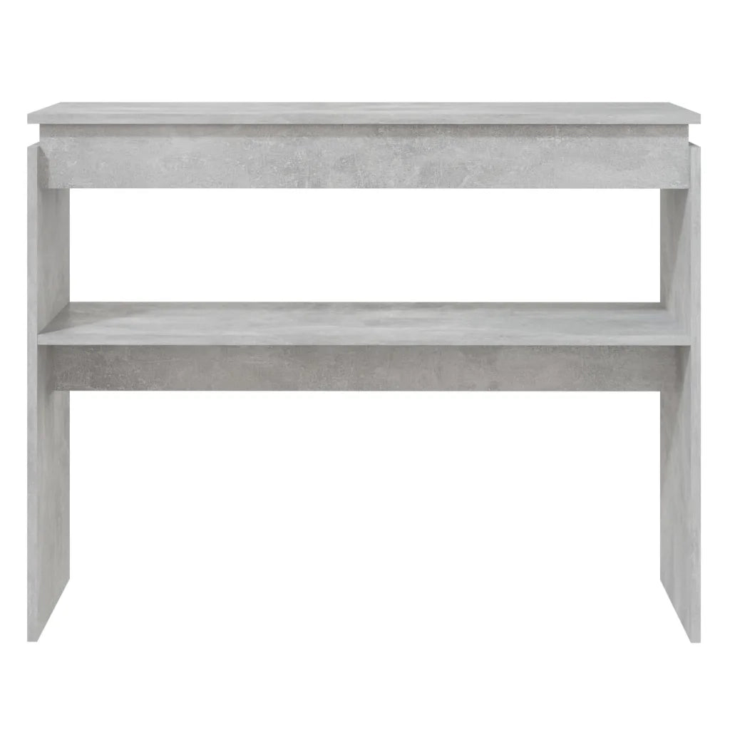 Tavolino Consolle | Tavolo d'Ingresso Grigio Cemento 102x30x80cm Legno Multistrato