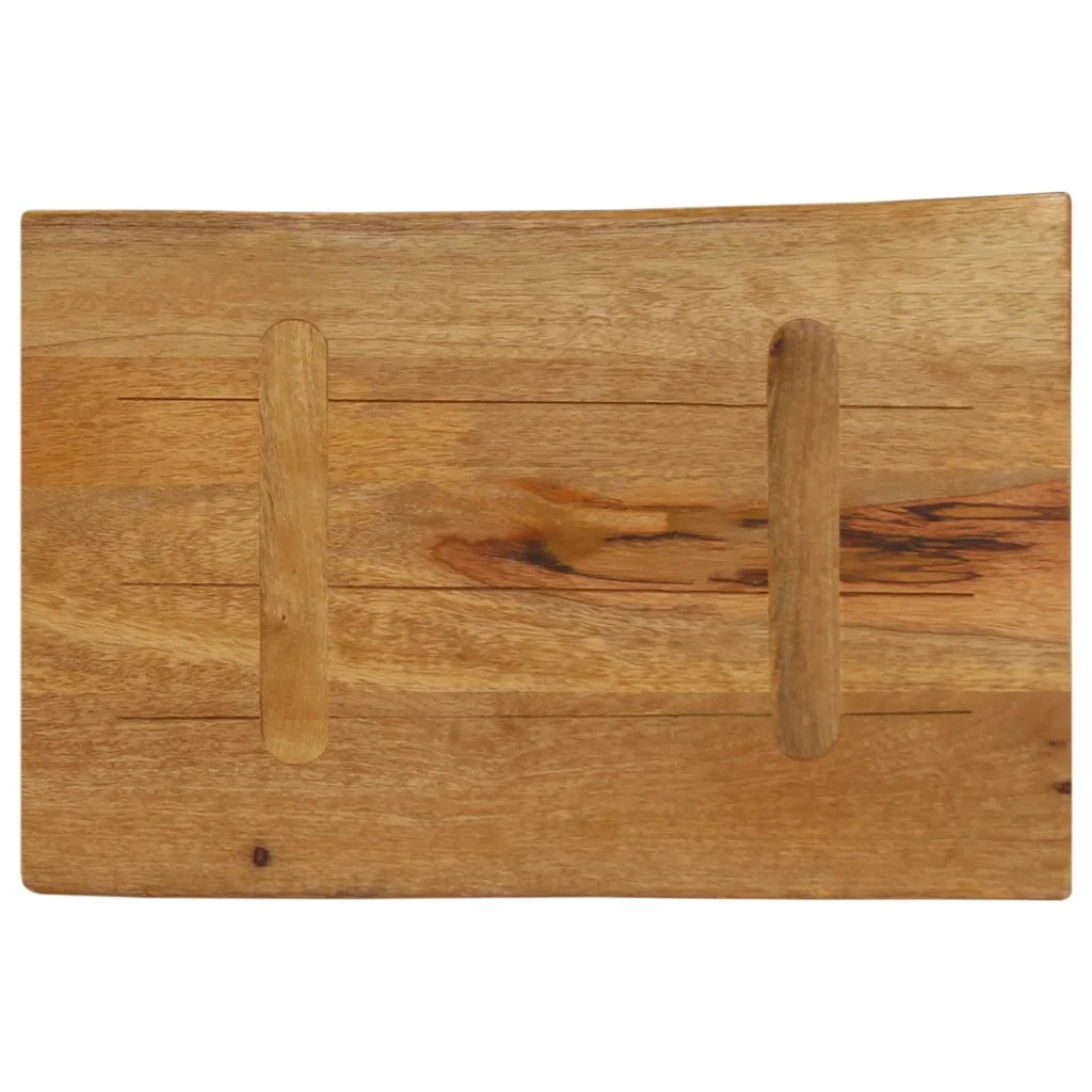 Piano Tavolo 70x40x2,5 cm Bordi Vivi in Legno Massello di Mango 370753