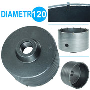 Trade Shop - Fresa Carotatrice A Tazza 120 Mm Per Muro Frese Pietra Calcestruzzo Cemento -
