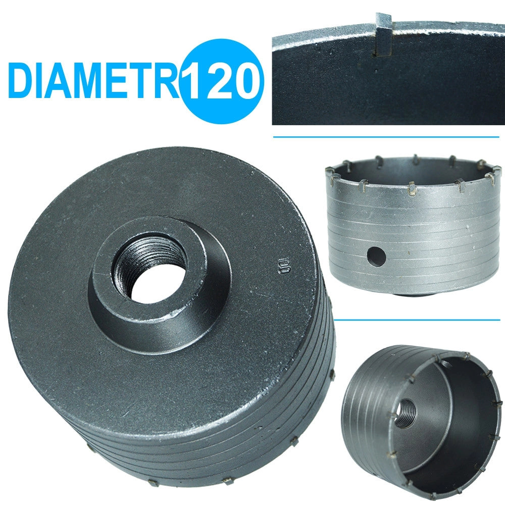 Trade Shop - Fresa Carotatrice A Tazza 120 Mm Per Muro Frese Pietra Calcestruzzo Cemento -
