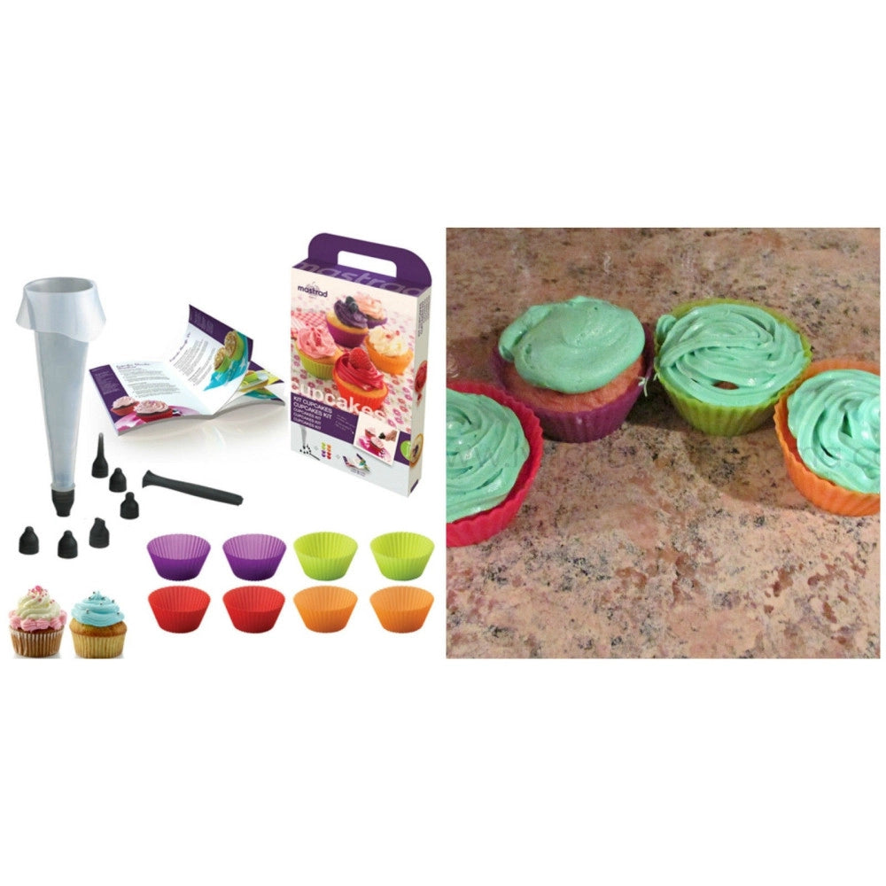 Trade Shop - Mastrad Set 6 Stampi Stampini Colorati Per Muffins Cupcakes Crostatine -