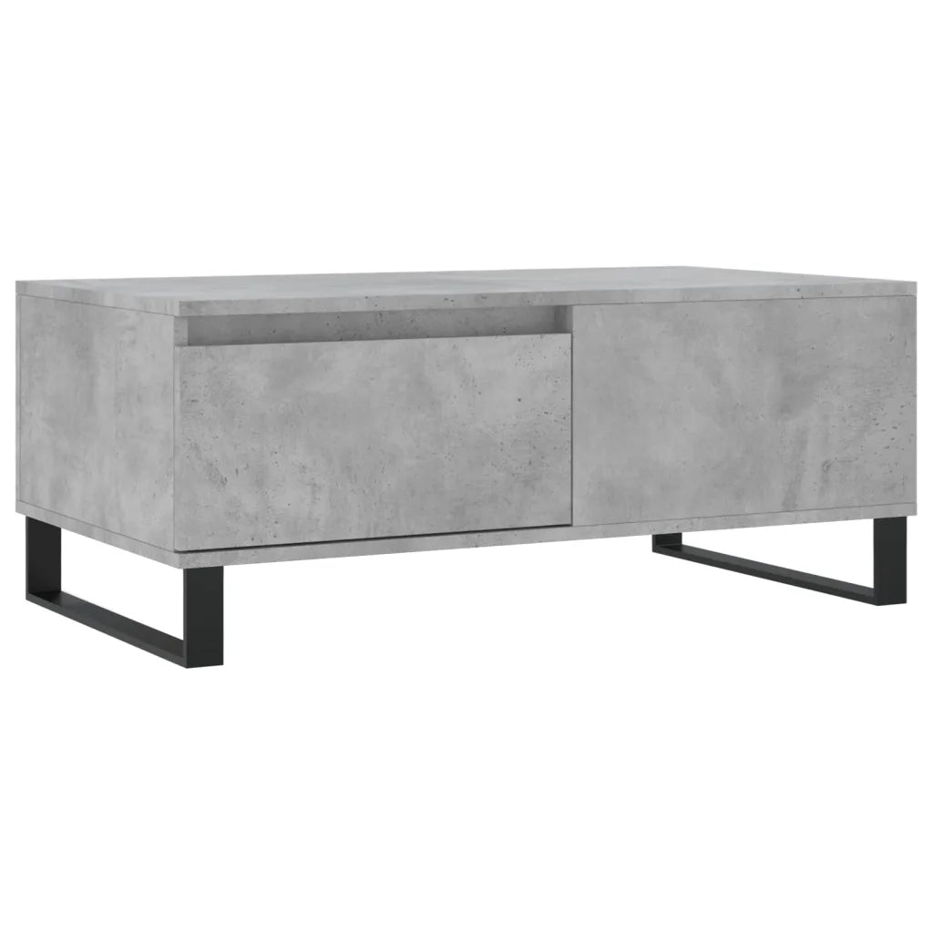 vidaXL Tavolino Salotto Grigio Cemento 90x50x36,5 cm Legno Multistrato