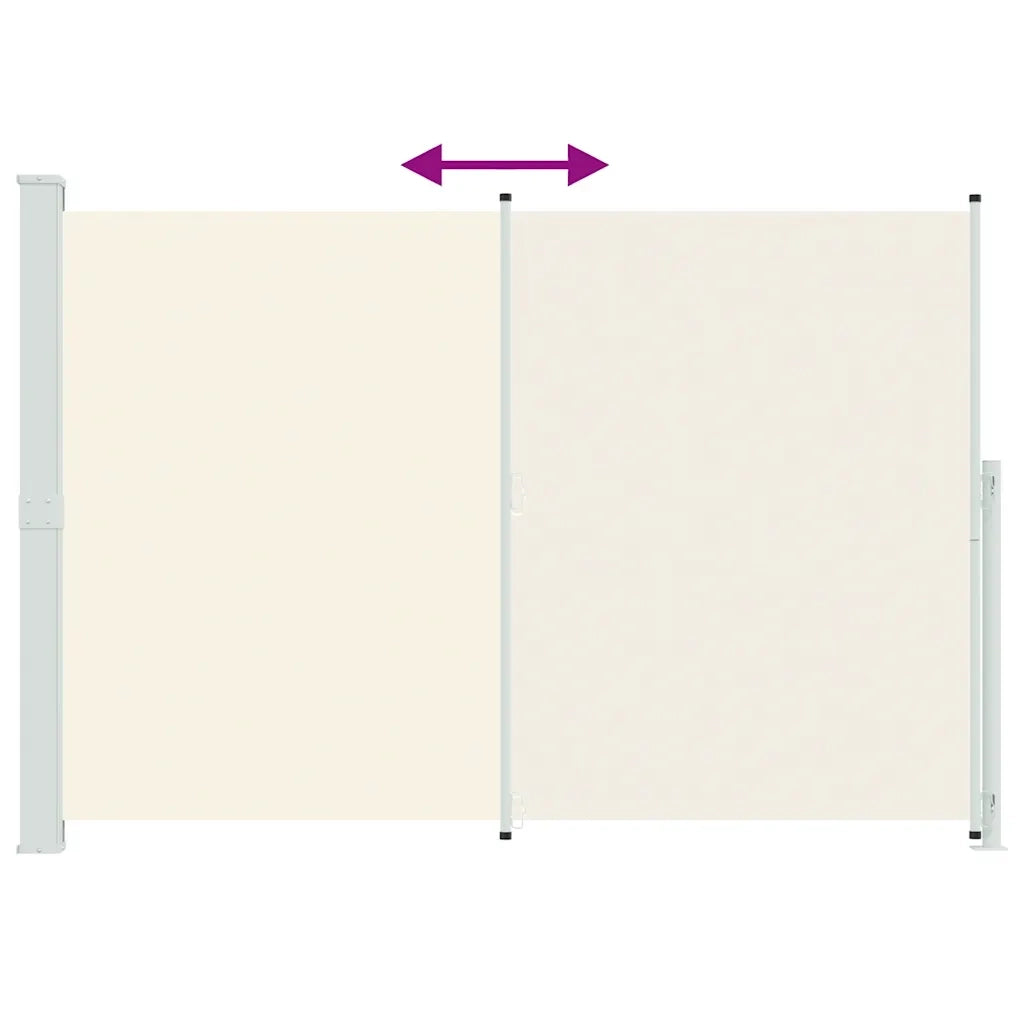 Tenda Laterale Retrattile per Patio 200x300 cm Crema 313412