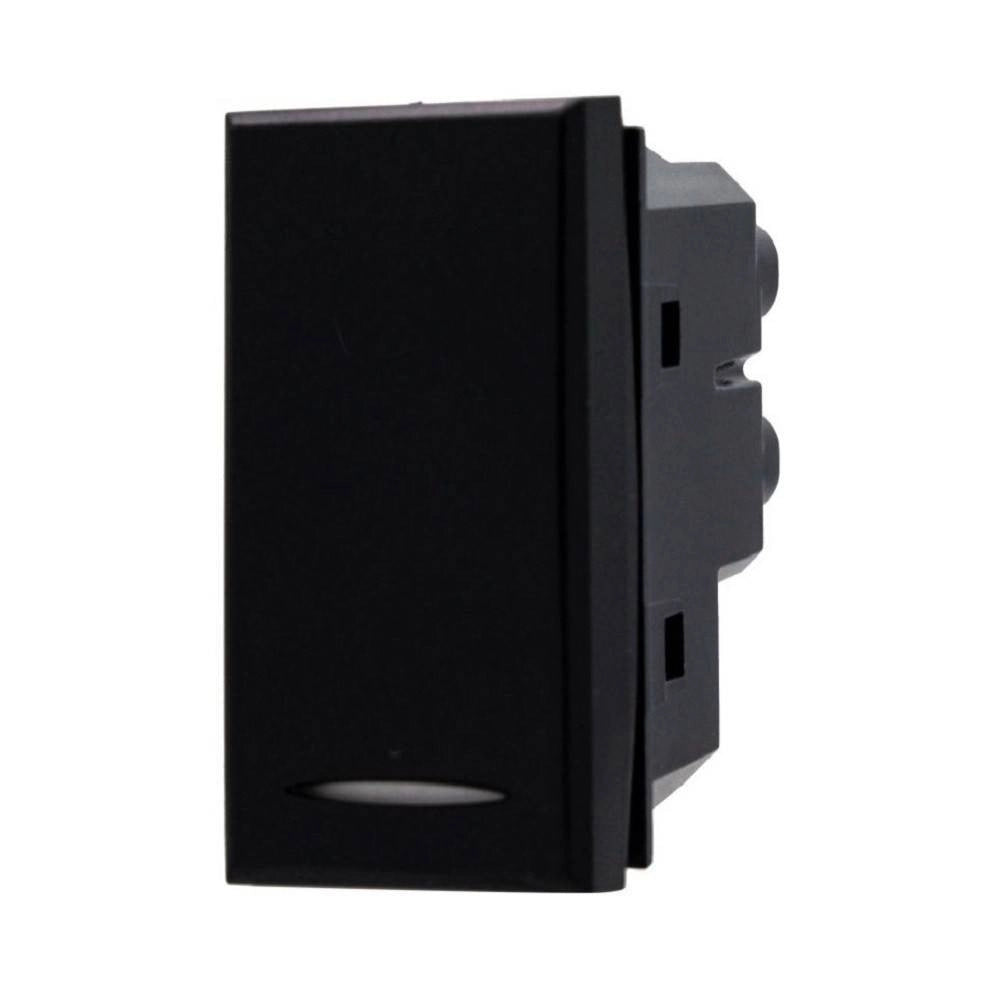 Trade Shop - Pulsante No 1p 16a Colore Nero Compatibile Con Bticino Axolute -