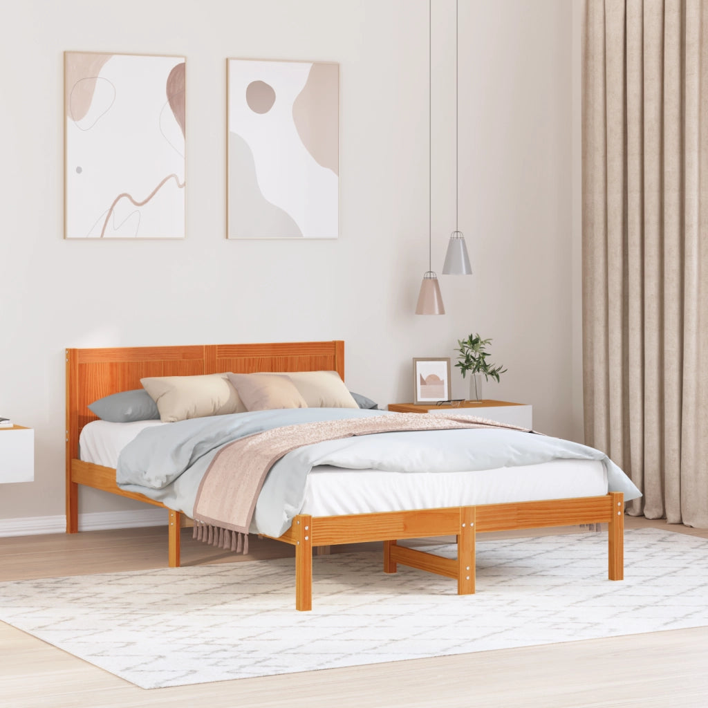 Struttura Letto in Pino Massello Marrone cerato 120 x 190 cm