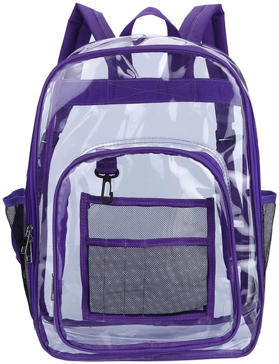 Borsa trasparente in PVC, resistente e impermeabile, trasparente, borsa di alta qualità, adatta per la sicurezza, il viaggio e gli eventi sportivi all'università.