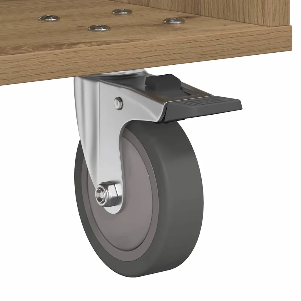Comodino Rovere artigianale 40,5 x 40 x 48 cm Legno multistrato