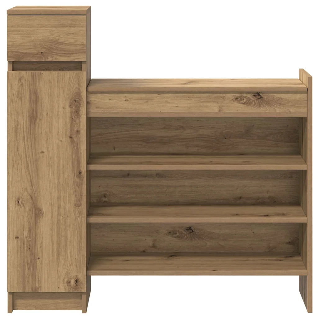 Mobile per scarpe-Scarpiera Rovere artigianale 100,5 x 28 x 100 cm