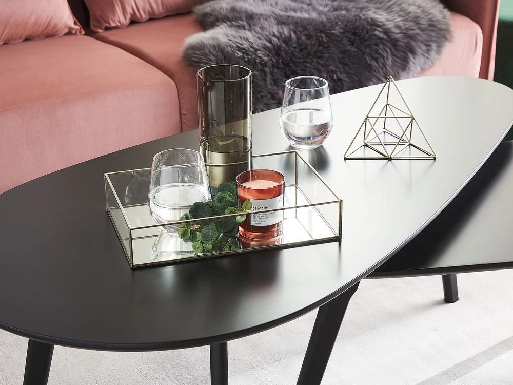 Vassoio Decorativo Argento Metallo e Vetro Rettangolare 30 x 20 cm Pezzo per Gioielli Candele