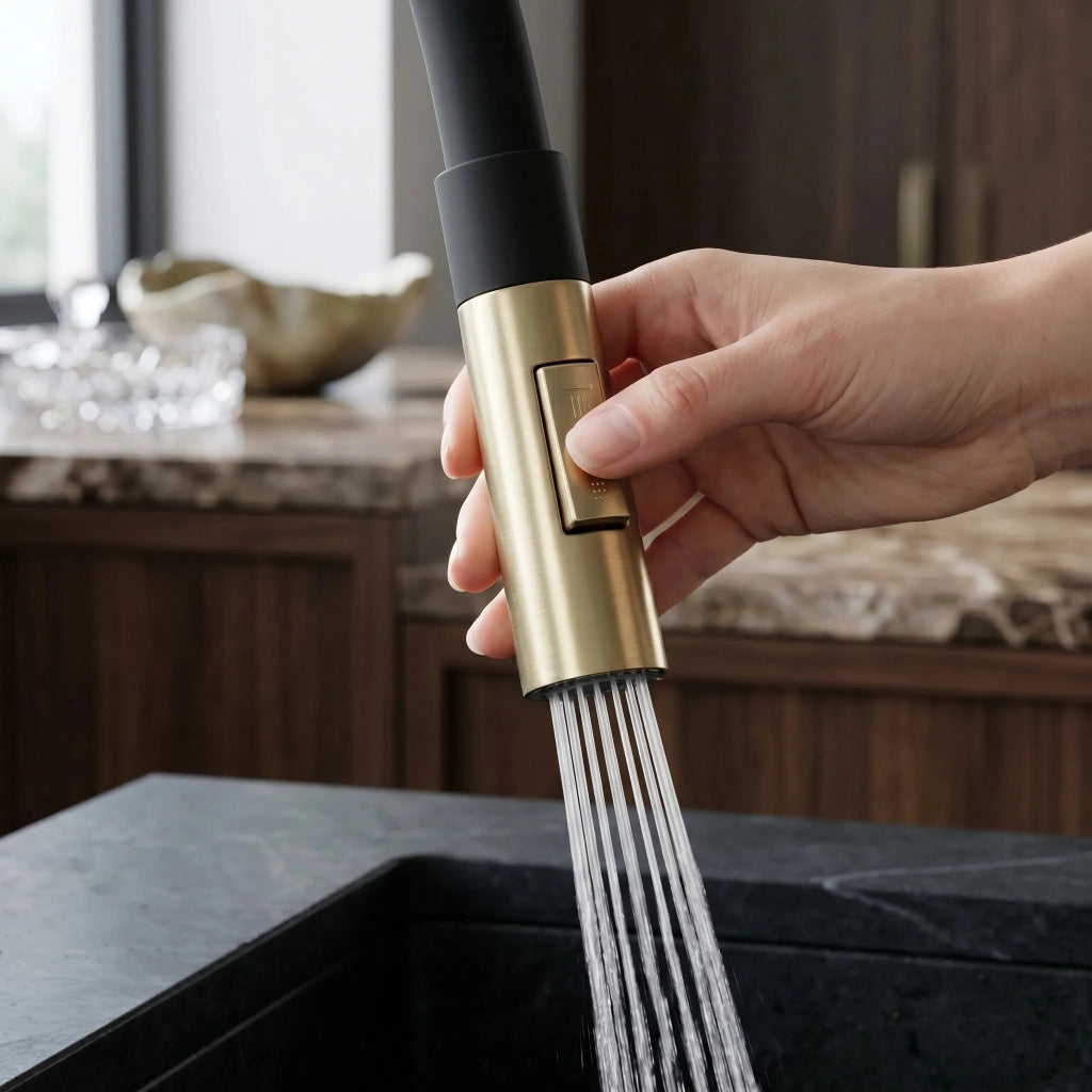 Rubinetto Da Cucina Rea Lago Brush Gold