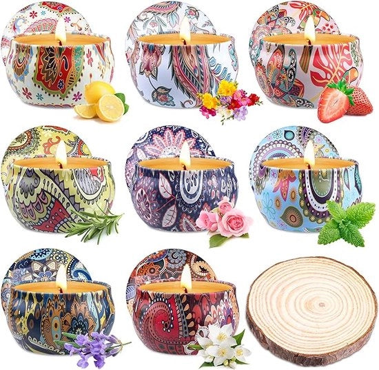 Set di candele profumate con aromi, candele regalo