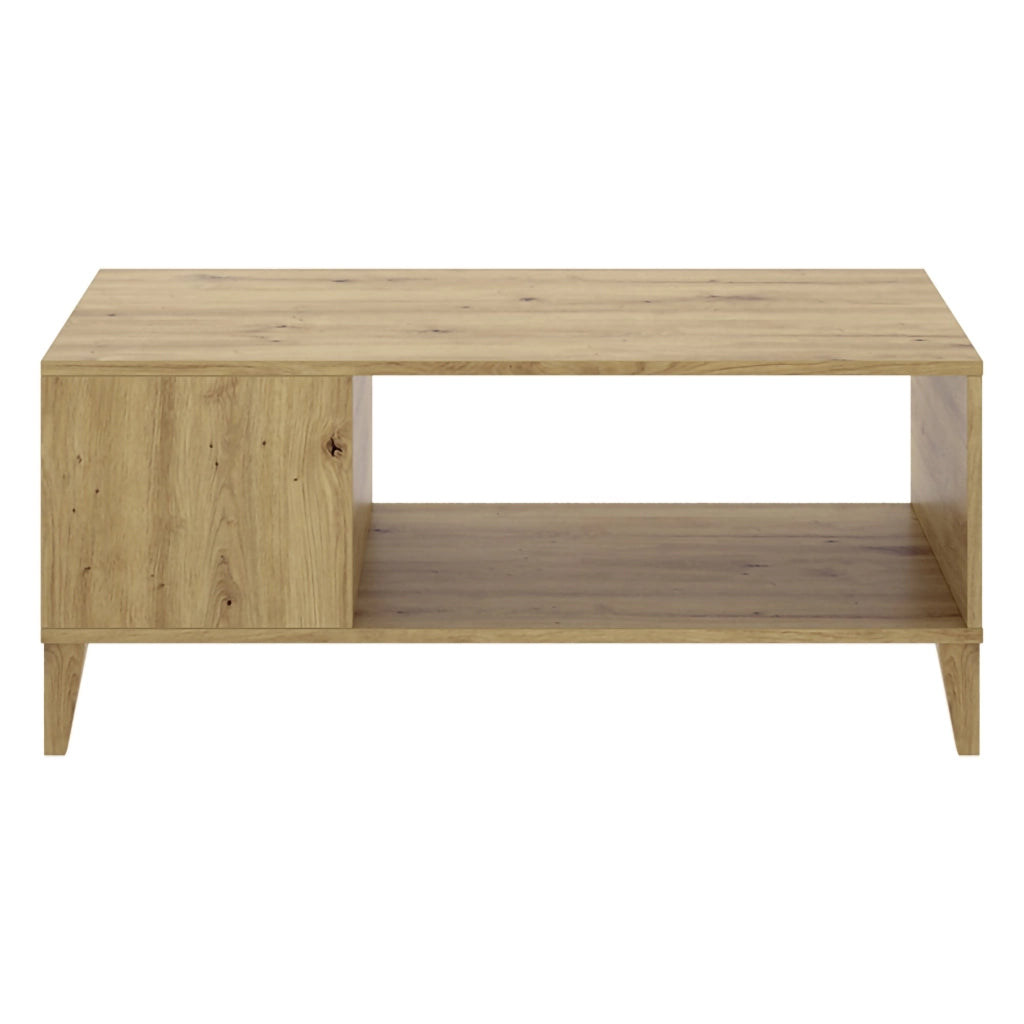 Fairbury, Tavolino da Salotto Cassetti, 50x100x43h cm Marrone Rovere Nodi