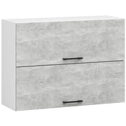 Mobile da cucina pensile sistema AKORD OLIWIA G2 Bianco, Grigio Cemento 80 cm 2 ante 80x30x58 cm