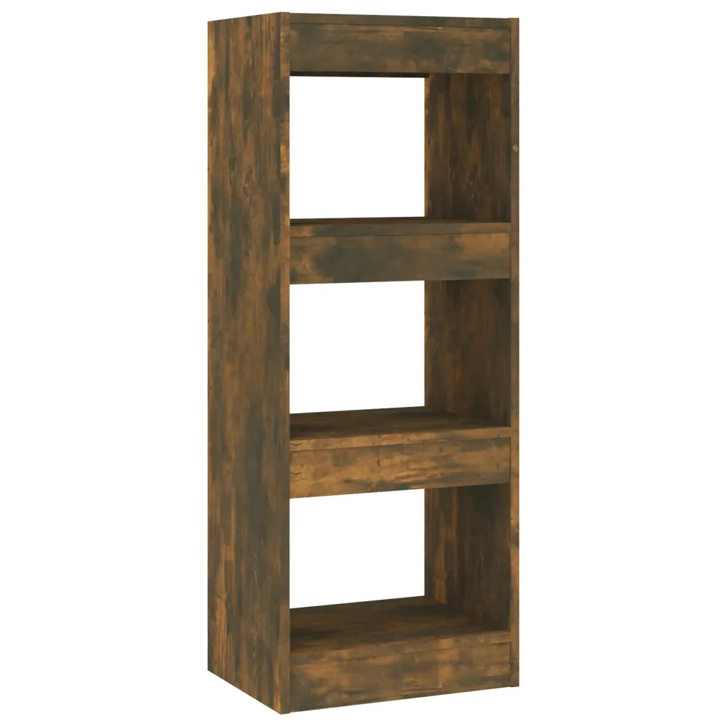 Libreria Divisorio-Scaffale per Libri-Mobile di Stoccaggio Rovere Fumo 40x30x103 cm in Truciolato