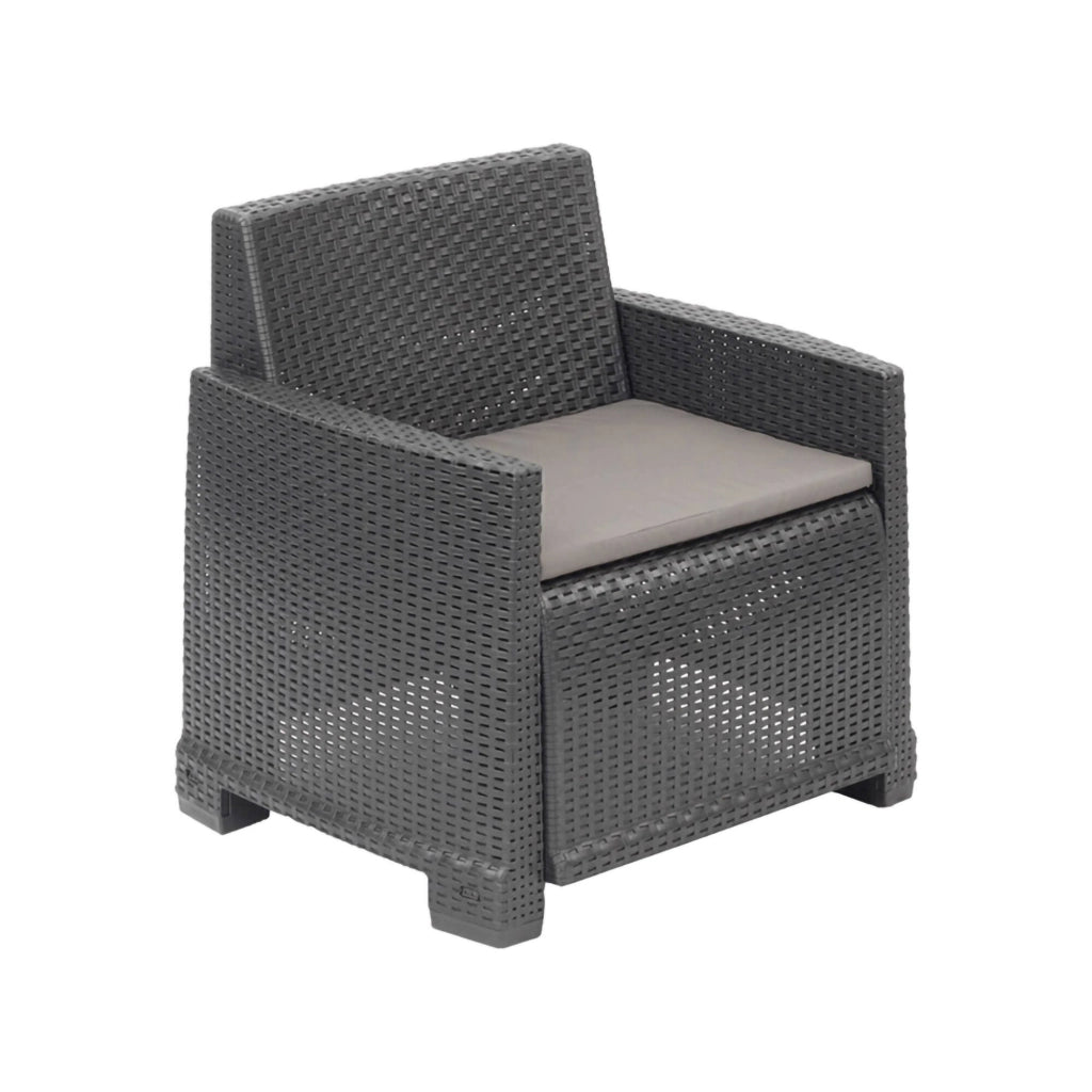 Gaby, Poltrona da Esterno Braccioli Made in Italy, 66x72 cm Grigio Antracite