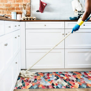 Tappeto Cucina Gomma Pvc 51x450 cm Antimacchia Passatoia Antiscivolo Antisfilo Lavabile Dis_B