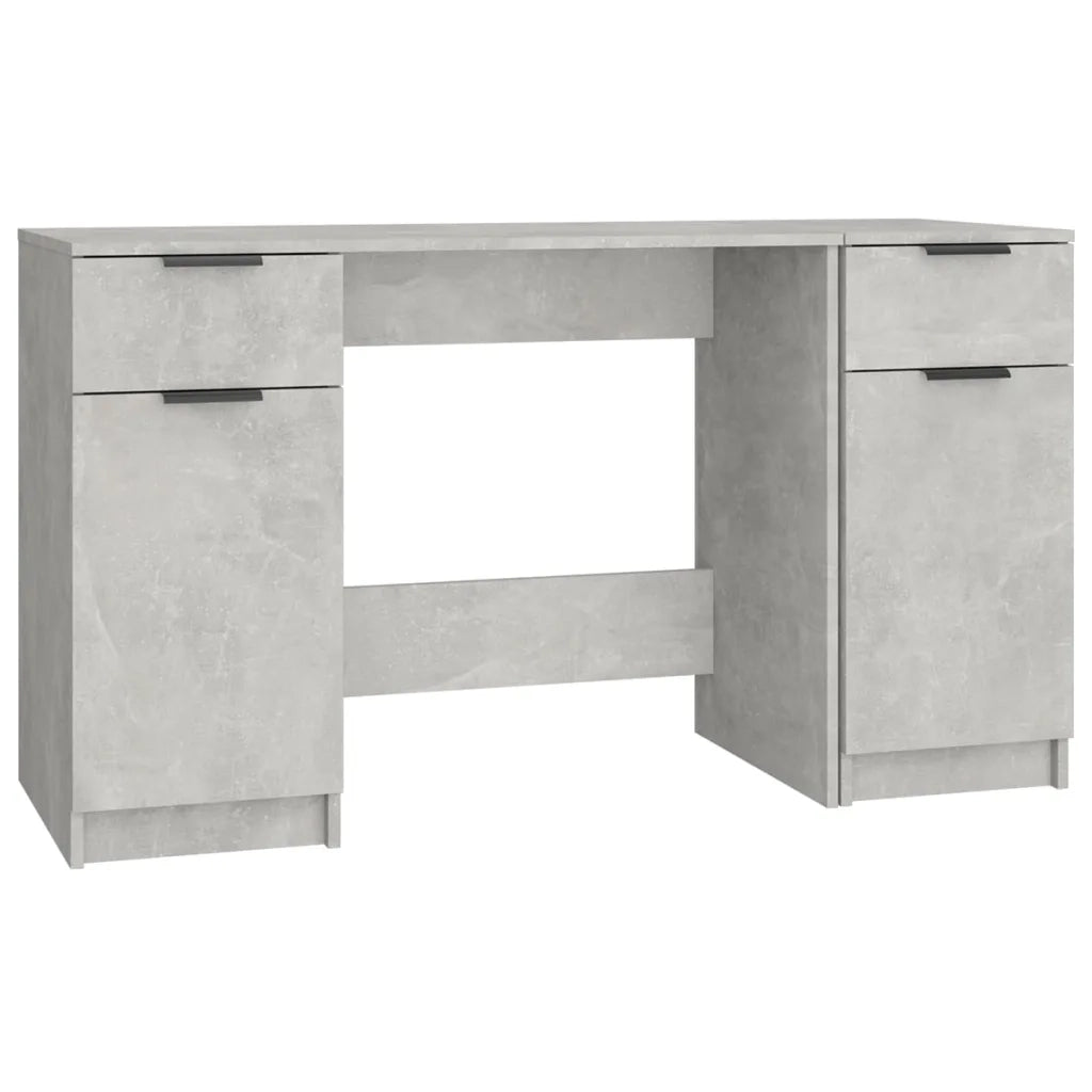 Scrivania con Mobile Laterale Grigio Cemento Legno Multistrato cod mxl 72337