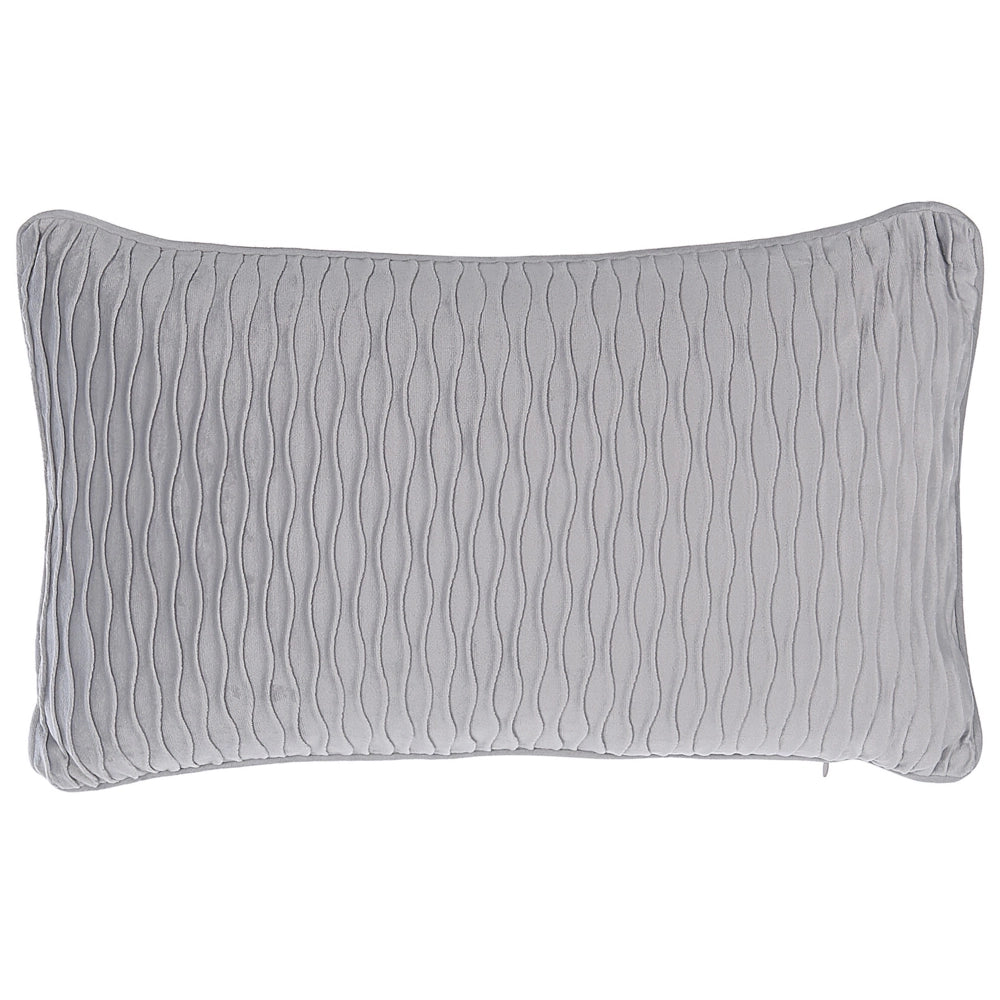Set di 2 Cuscini decorativi motivo Grigio Rettangolare 30 x 50 cm Accessori decorativi moderni Tradizionali