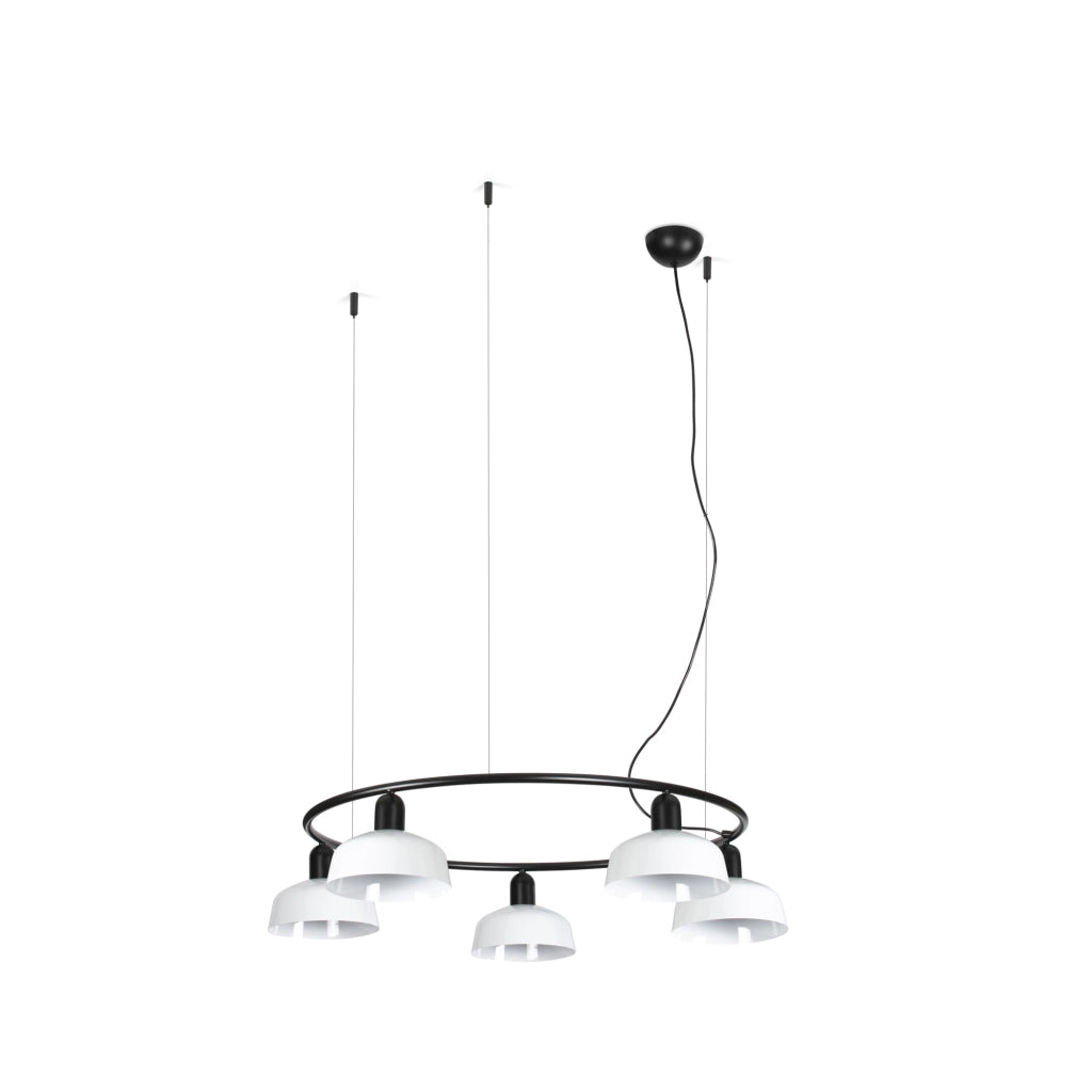 TATAWIN S metallo 5L Lampada sospensione circolare bianca