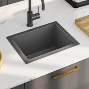 Lavello da Cucina Lavorato a Mano Nero Acciaio Inoxcod mxl 78762