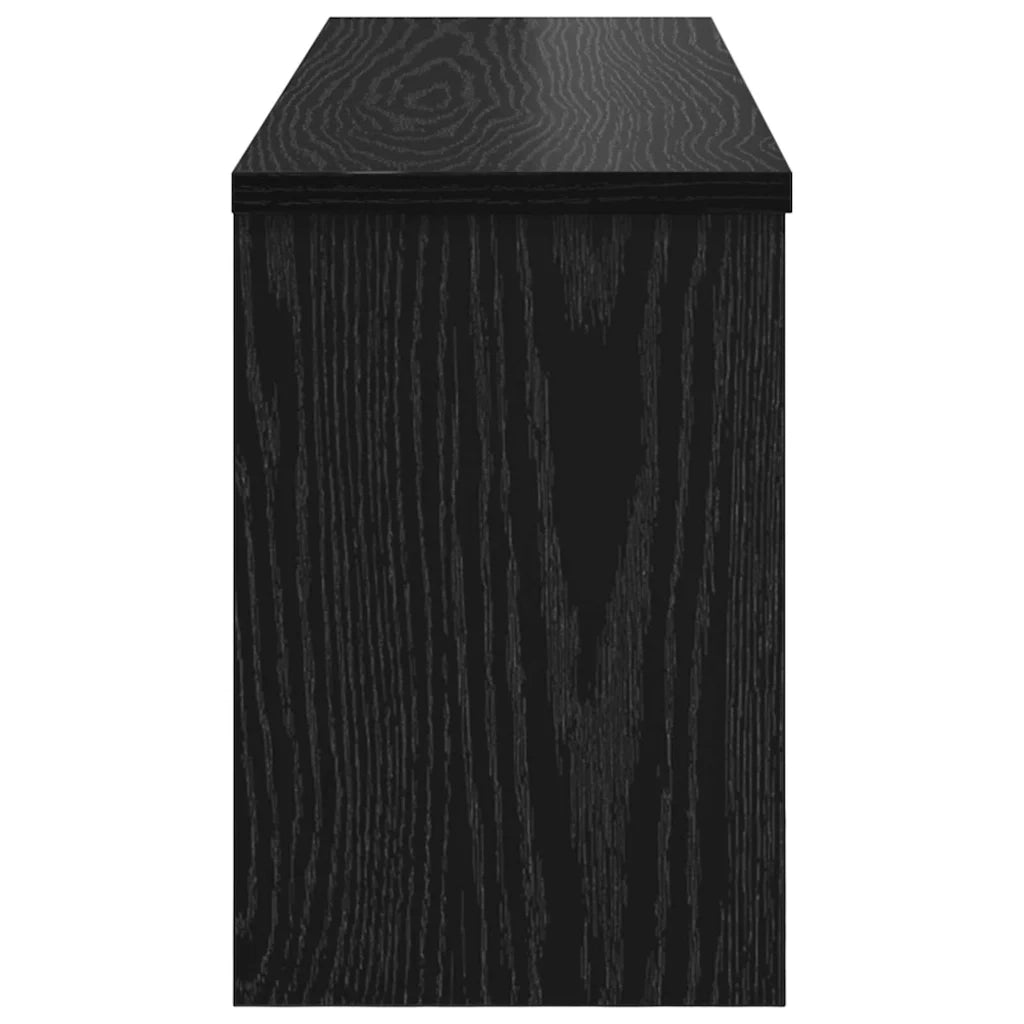 vidaXL Appendiabiti a muro con lo scaffale Rovere nero 80 x 20 x 30 cm