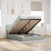 Struttura Letto Pouf con Materasso 140x190 cm Velluto 3312692