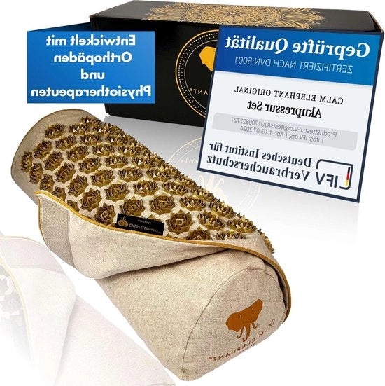 Cuscino acupressorio ergonomico 2 in 1 e supporto per ginocchia di alta quota per dolori e tensioni alla schiena