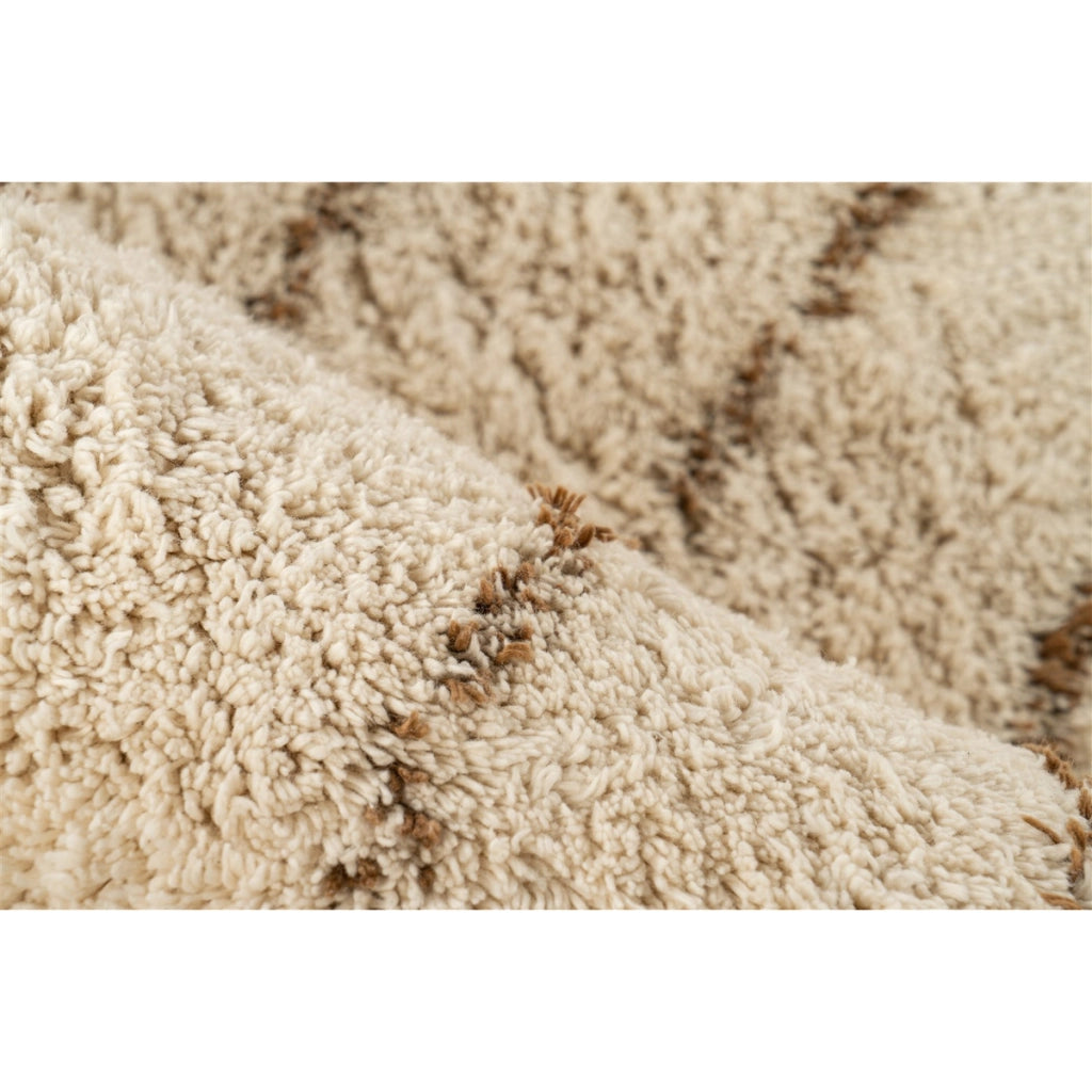 Tappeto Mylen 400 in Cotone Crema e Marrone