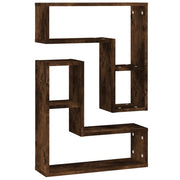 2 pz Mensole da Parete | Scaffali a Parete | Ripiano a parete Rovere Fumo 50x15x50 cm Legno Multistrato