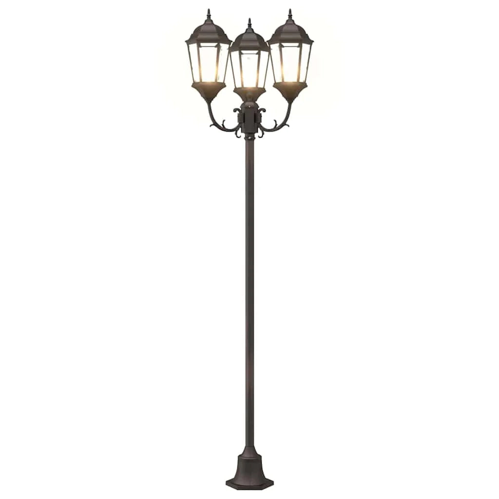 Lampada da giardino per esterni dal design vintage illuminazione efficiente 57 x 49 x 241 cm alluminio bronzo 02_0058415