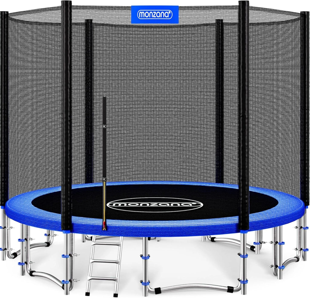® Trampolino Ø 183-427cm Set Completo Tappeto Elastico Rete Sicurezza Trampolino Elastico