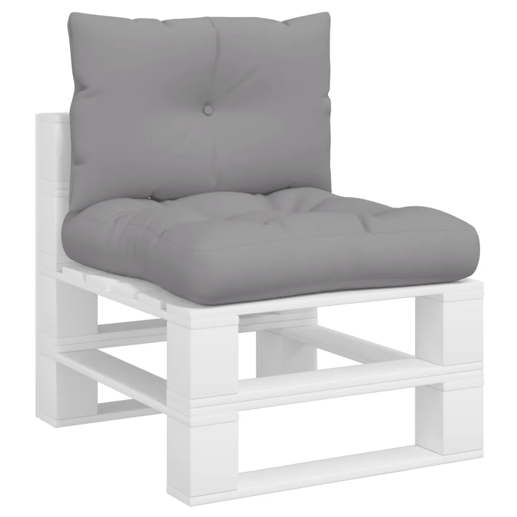 Cuscini per Pallet 2 pz Grigi in Tessuto 360835