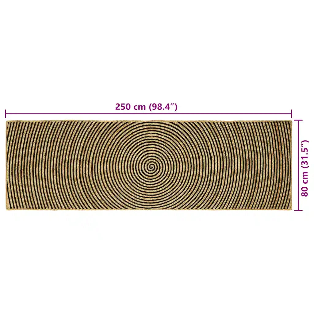Tappeti per area Nero 80 x 250 cm Juta 42010737