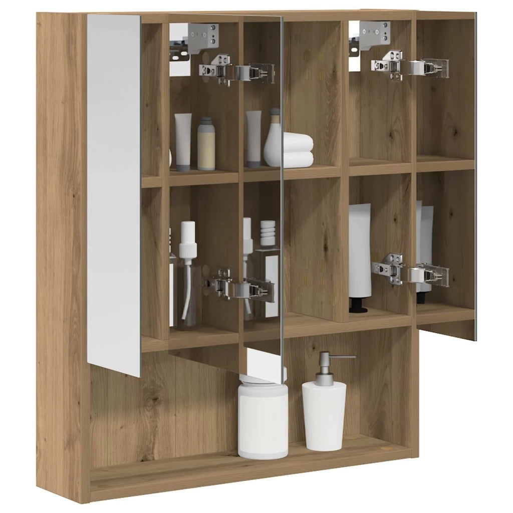 Mobiletto per specchio da bagno con porta Rovere Artigianale