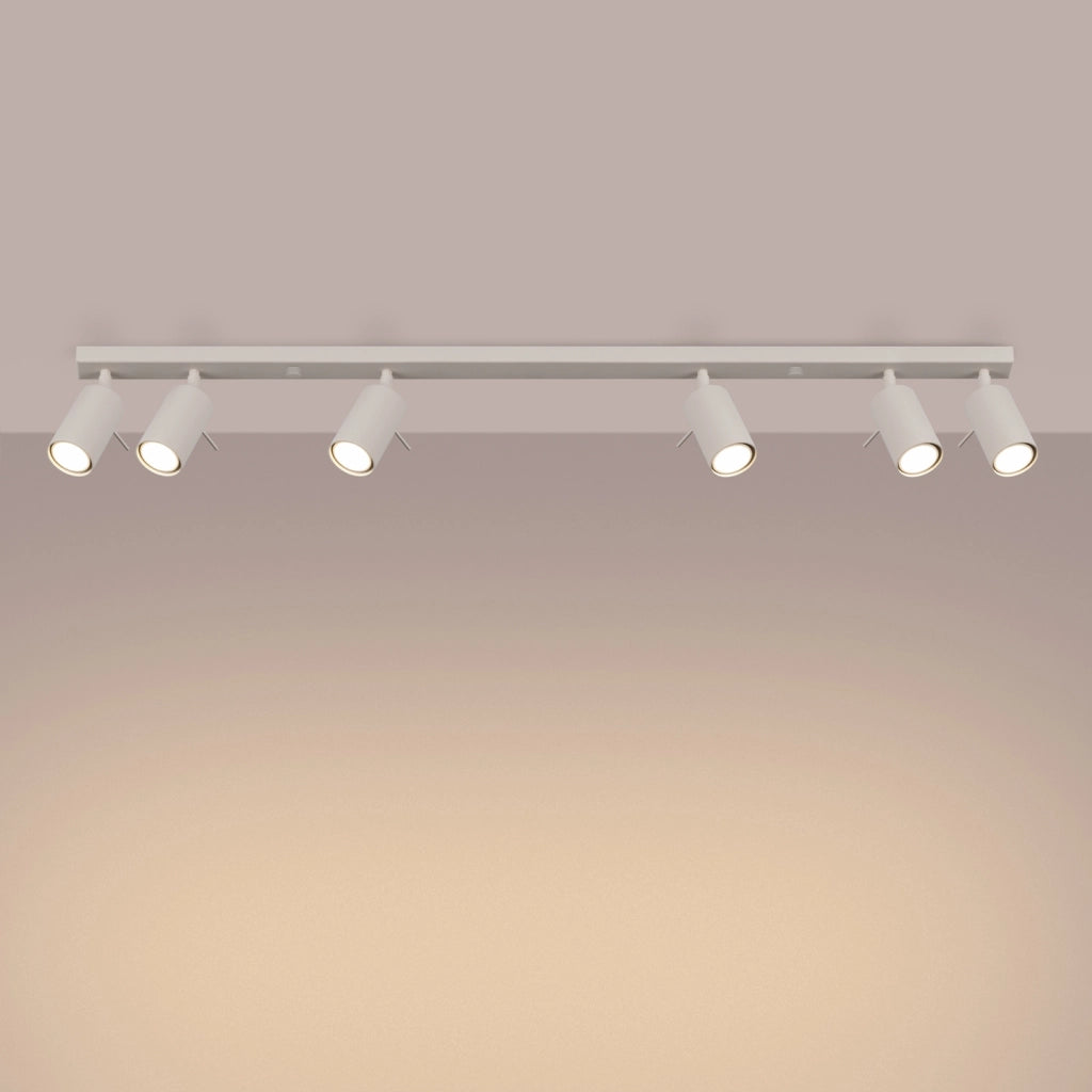Plafoniera TORQUE Pure Lume beige 117cm 6xGU10 orientabili