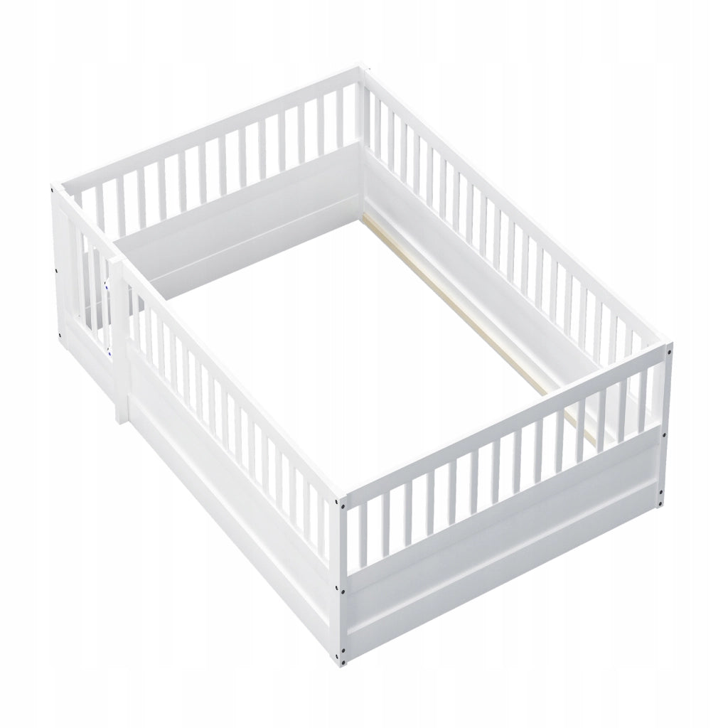 Letto per bambini in legno - Xylo - 140x200 - Bianco - Senza materasso