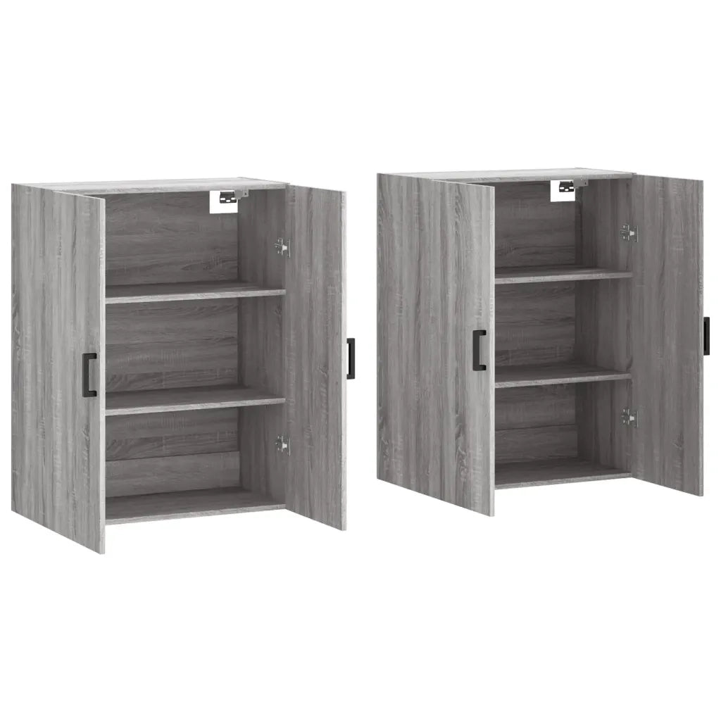 Mobili a Parete 2 pz Grigio Sonoma 69,5x34x90 cm 3195625