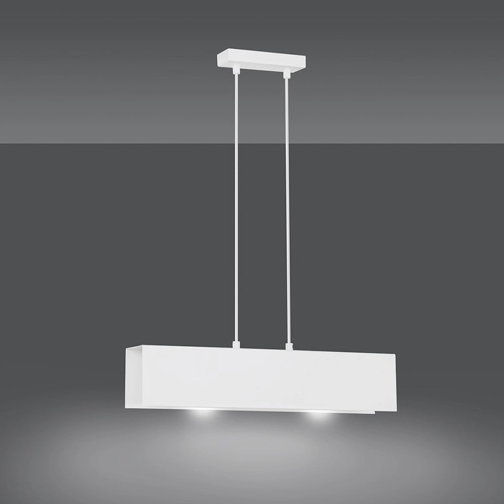 Lampada a sospensione GENTOR in acciaio bianco opaco
