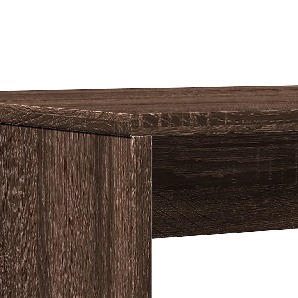 Set Tavolo da Pranzo e Panche 3 pz Rovere Marrone in Truciolato 855537