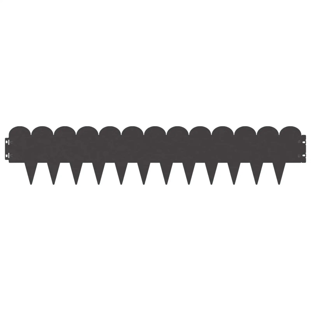 Bordura per Prato 10 pcs 103 x 20 cm Acciaio Nero 8008672