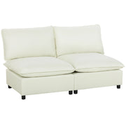 Divano 2 posti modulabile ¨C zephmum ¨C crema 146 cm senza braccioli
