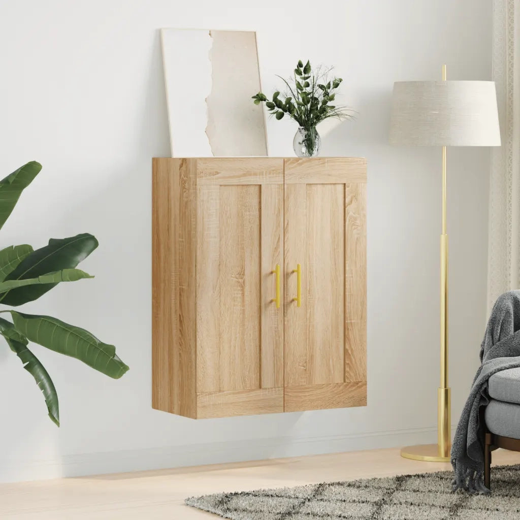 vidaXL Mobile a Parete Rovere Sonoma 69,5x34x90 cm Legno Multistrato